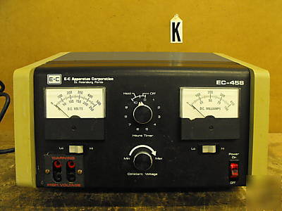 Ec apparatus corp m# ec-458 dc power supply s# 10981 