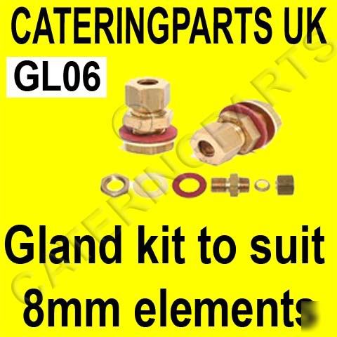 GL06 gland kit to suit 8MM od heating elements pkt of 2