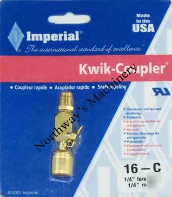 Imperial 16C kwik straight coupler for charging hoses 
