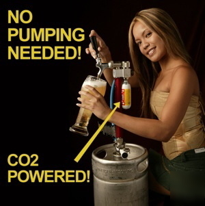 Leland CO2 picnic tap portable draft beer keg tap & gas