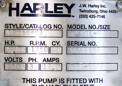 Lot (4) harley transformer pumps - model 6RVTL6 - 6 x 6