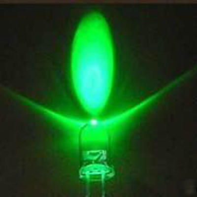 100 pcs 10MM green led ultra bright 10000MCD free resis