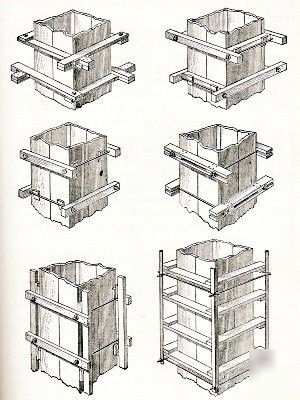 1940 concrete construction work forms tools equipment +