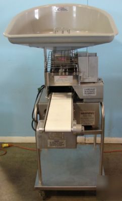 Hollymatic super 54 patty forming machine with conveyor