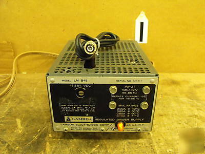 Lambda regulated power supply model# lm B48, s# D30419.