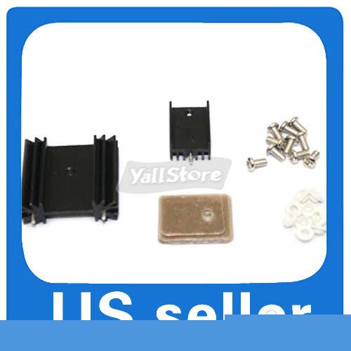 New 30PCS heat sinks, 50PCS insulation bushing and film