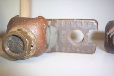 One pair vintage burndy QA34-b mechanical terminal lugs