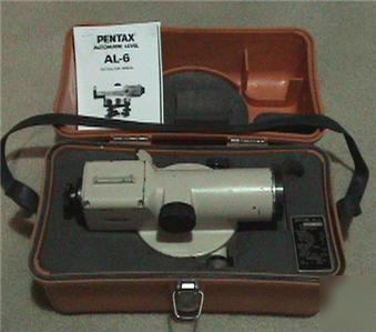 Pentax al-6 automatic level transit w/case & manual vgc