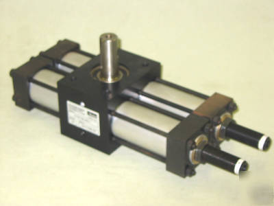 Rotary actuator, 180 deg, tandem cylinders, parker