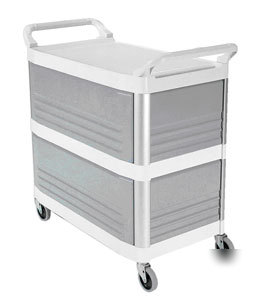 Rubbermaid utility cart with enclosed end panels