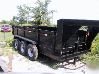 New 7'X14' x 3' gooseneck or 5TH wheel dump trailer,