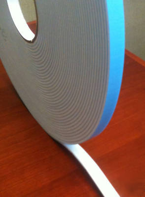 1/16 x 3/8 x 150' white double sided foam mounting tape