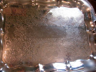 2 nice decorative scroll metal trays:restaurant estate