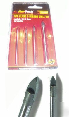 4PC tungesten tile glass mirror cutter drill bits set