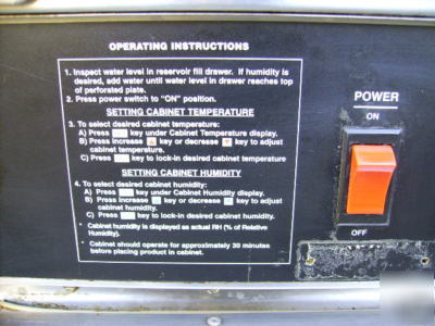 Bevles heated holding cabinet CS42 HCUS6 climate zone