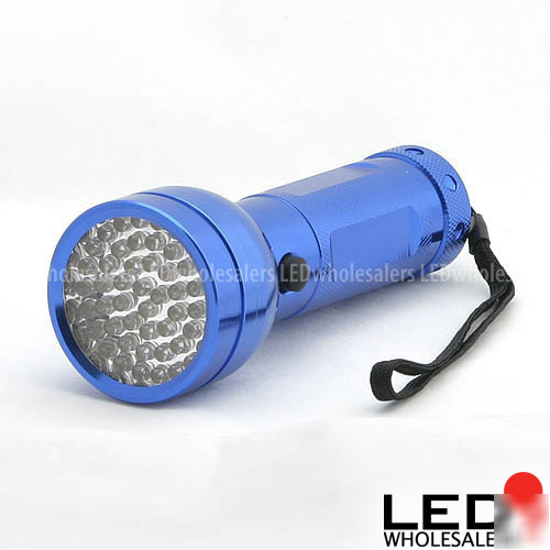 Blue emt paramedic 51 led flashlight hand torch 3 aa 49