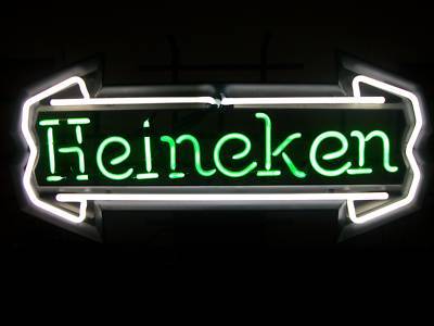 Heineken neon light works great 30