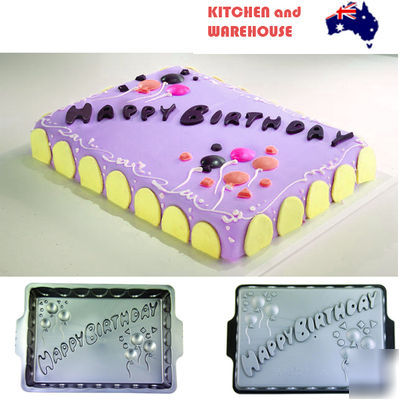 Non stick silicon birthday cake baking mould / pan