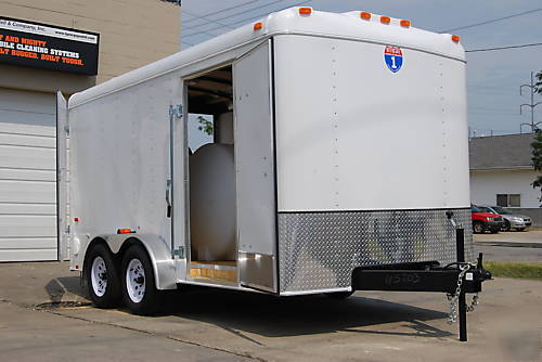 Hot cold water, pressure washer trailer mounted, steam 