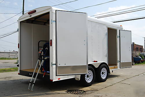 Hot cold water, pressure washer trailer mounted, steam 