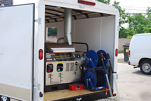 Hot cold water, pressure washer trailer mounted, steam 