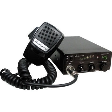 Midland compact mobile 40-channel cb radio with rf gain