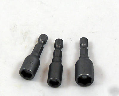 New 3 pc magnetic nutdriver set for self tapping screws