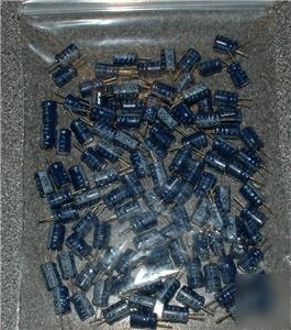 Pack of 100 22UF 16V miniature electrolytic capacitors