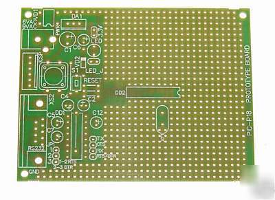Pic microchip pic-P18 prototype board - ICD2, PICKIT2..