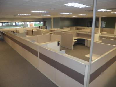 Used workstations - steelcase answer 8X8 low wall cubes