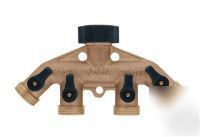 New orbit 4 hose sprinkler manifold - solid brass