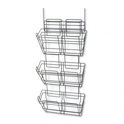 Panelmate triple-file basket organizer charcoal gray