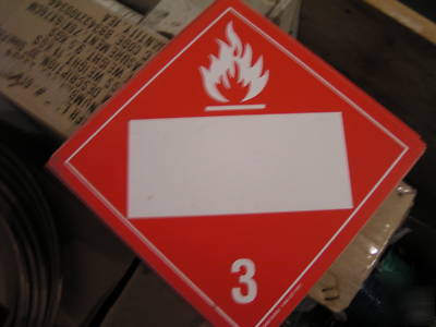 Plastic flammable liquid stock sign placard 8 pcs