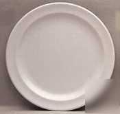 Plate - nustone - white - melamine - round - 5-1/2IN
