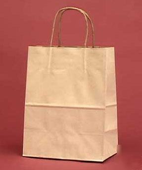 200 pcs oatmeal queen kraft paper retail shop gift bags