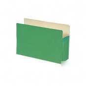 Green legal size top tab file pockets