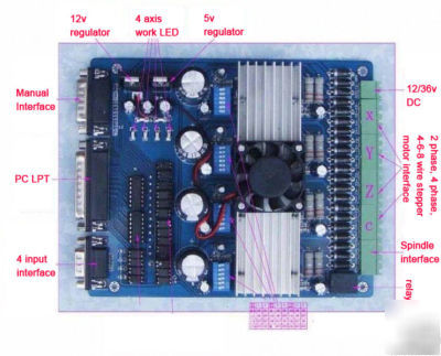 New 4 axis cnc stepper motor TB6560 driver board