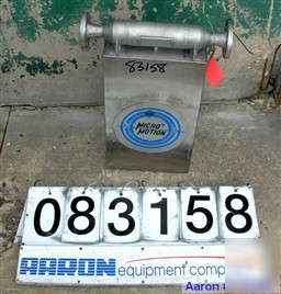 Used: micro motion flow meter model D100S-ss. 316 stain