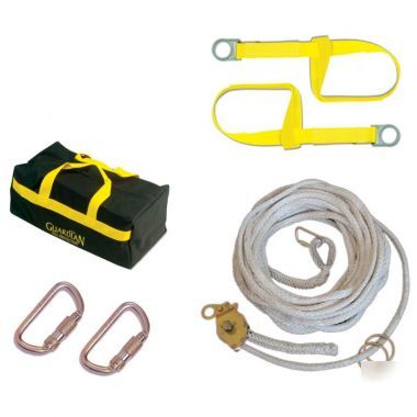 Guardian fall protection horizontal rope lifelinesystem