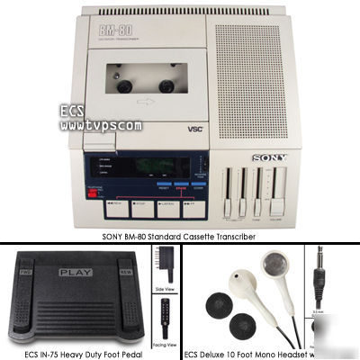 Sony bm-80T BM80T standard cassette transcriber