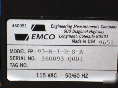 New emco fp-93-n-1-d-s-a programmable flow processor 