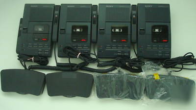 4 sony microcassette dictator voice transcribers m-2020