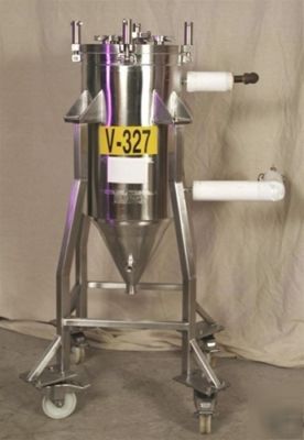 10 gal. jacketed sanitary stainless mixing reactor tank