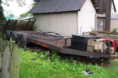 16' tri axle trailer great bobcat equip utility hauler 