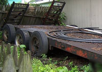 16' tri axle trailer great bobcat equip utility hauler 