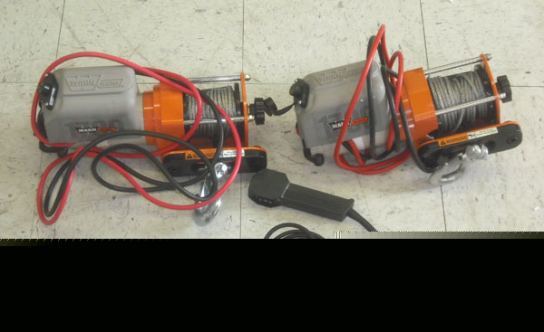 *2* warn works 1700 12V dc powered utility winch 1700LB