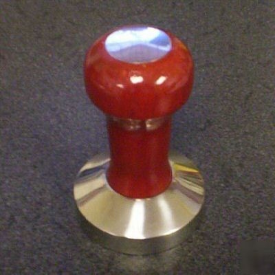 49 mm rosewood and steel espresso coffee tamper