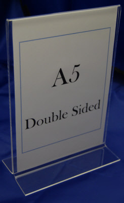 A5 acrylic menu/poster holder pack of 10 stands (SU6)