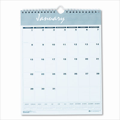 Bar harbor wirebound monthly wall calendar, 8-1/2 x 11