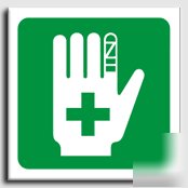 First aid-hand graphic sign s.rigid-150X150(sa-020-rc)